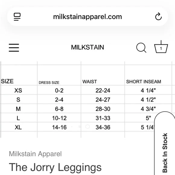 NWT - Milkstain Apparel The Jorry Leggings (S) Red - Picture 4 of 8